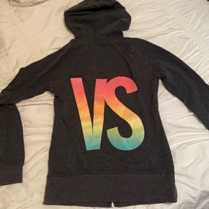 Dark Gray Full-Zip VS Hoodie Sweatshirt